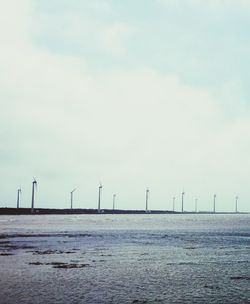 View of windmill against sky