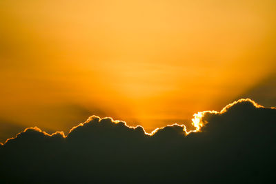 Low angle view of sky during sunset