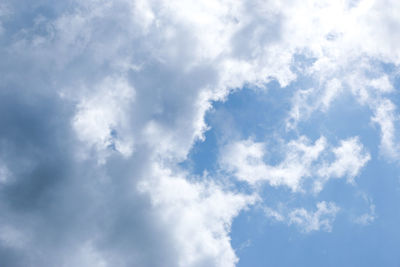 Low angle view of cloudy sky