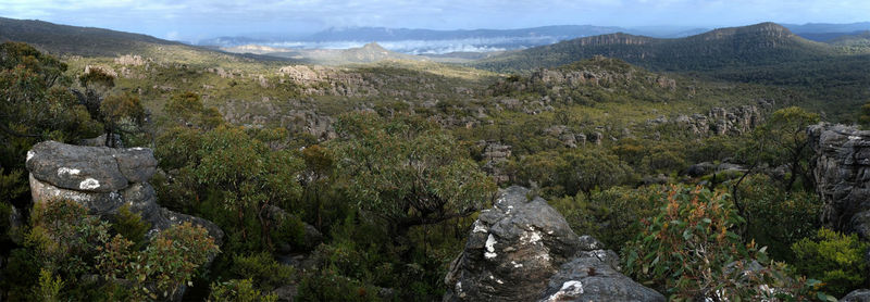 Panoramic view of landscape against sky