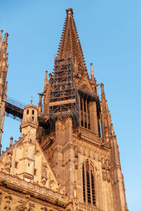 Low angle view of historical building against sky