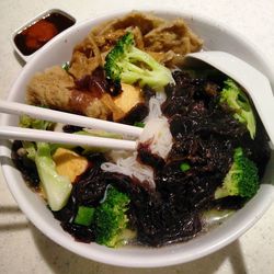 Close-up of soup in bowl