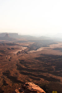 Scenic view of landscape against clear sky