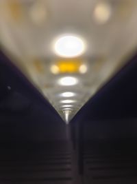 Illuminated lamp in dark room