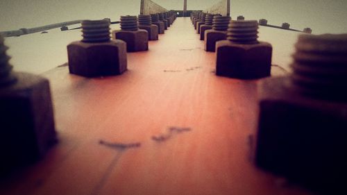 Close-up of piano keys