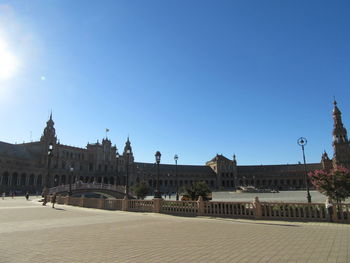 View of historical building against blue sky