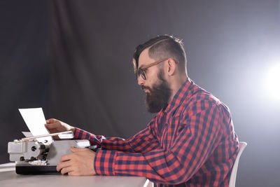 Young man using smart phone