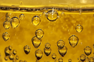 Full frame shot of water drops on glass