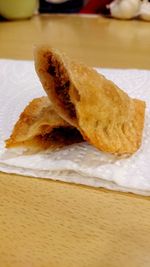 Close-up of bread on plate