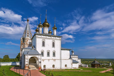 Nikolsky monastery, gorokhovets, russia. trinity cathedral with a bell tower