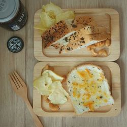 Close-up of food on table