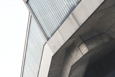 Low angle view of modern building against sky