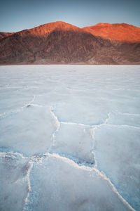 Scenic view of desert against sky