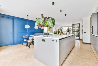 View of kitchen counter at apartment