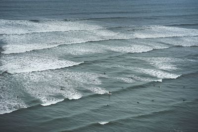 High angle view of beach