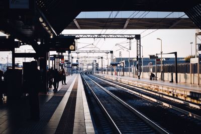 Train at railroad station platform