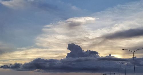 Low angle view of clouds in sky