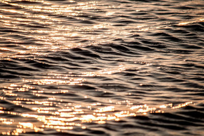 Full frame shot of sea at sunset