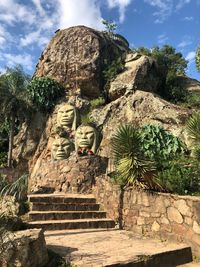 View of buddha statue against trees