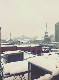 Snow covered city