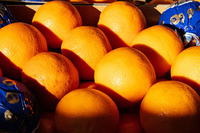 Close-up of fruits for sale at market stall