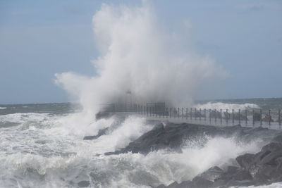 Panoramic view of sea against sky