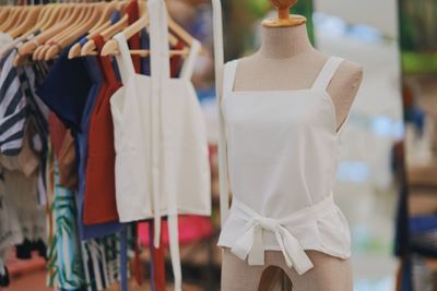 Close-up of mannequin in store