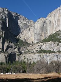 Scenic view of rocky mountains against sky