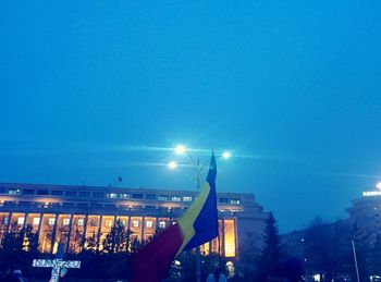 Panoramic view of blue sky at night