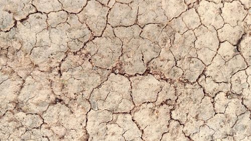 Full frame shot of cracked land