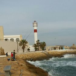 Lighthouse in water