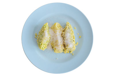 Directly above shot of breakfast in plate