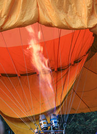 High angle view of hot air balloon