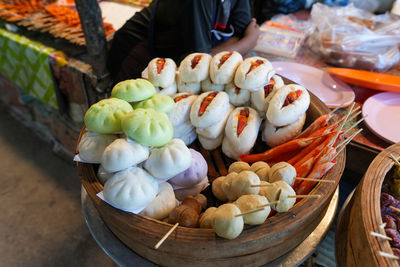 Close-up of food for sale at market stall