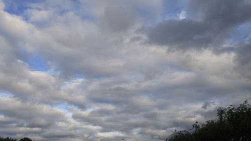 Low angle view of cloudy sky