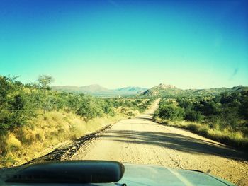 Country road along landscape