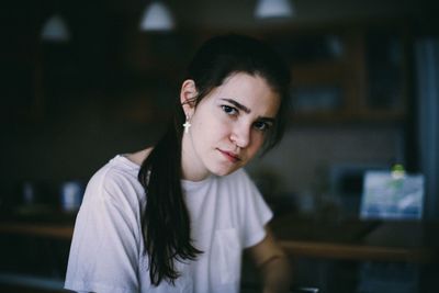 Portrait of beautiful young woman