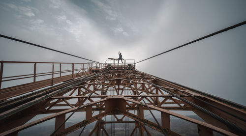 Low angle view of bridge against sky