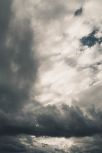 Low angle view of storm clouds in sky