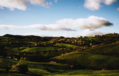 Scenic view of landscape against sky