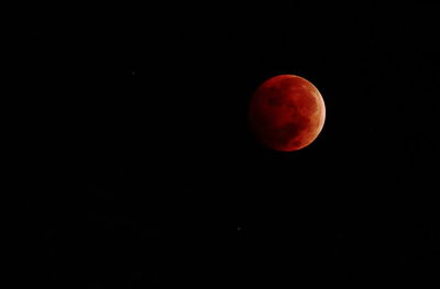 Low angle view of moon in sky