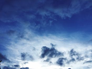 Low angle view of clouds in sky