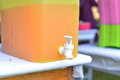 Close-up of drink on table