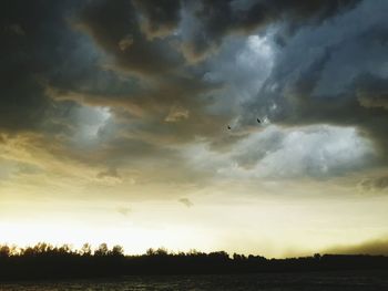 Sunset over landscape