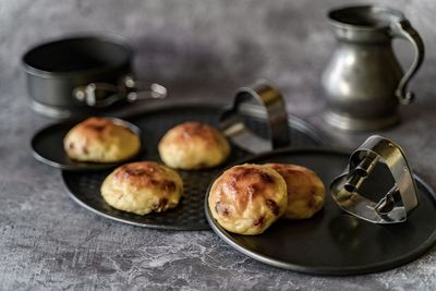 Close-up of food on table