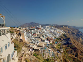 High angle view of townscape against sky