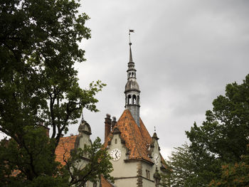 Low angle view of church against sky