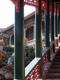 View of steps of temple