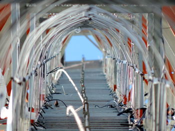 Panoramic shot of metallic structure in city antenna