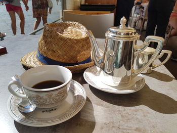 Close-up of food on table